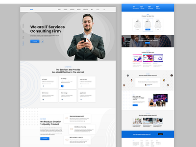It service business consulting 2020 trendit agency agency consulting business company consulting corporate homepage landing page page project service tax trendy design ui ux web deisgn website