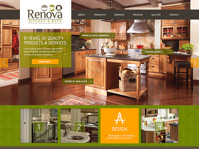 Renova - Home page design bath cabinets construction kitchen renovation web design