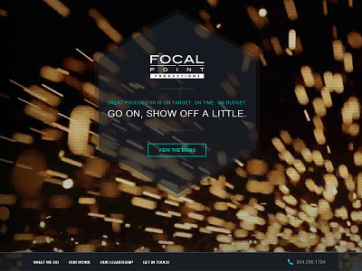 Focal Point Productions Homepage design html5 responsive video web