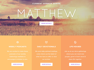 Simply Church Homepage Design