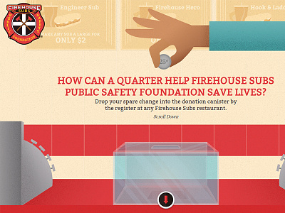 Firehouse Subs Public Safety Foundation Home Panel custom design greenssock illustration jquery panel responsive