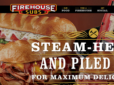 Firehouse Subs Homepage design firehouse food menu responsive web
