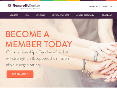 Nonprofit Center of Northeast Florida design nonprofit panel responsive web