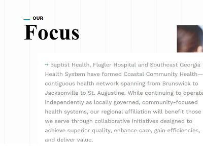 Headline Treatment headline healthcare typography website