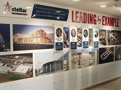 Leading by Example Wall environmental graphics interior signage