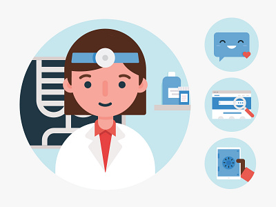 Illustrations for Healthcare Landing Page healthcare illustration