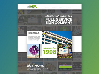 Heritage Signs Homepage brandon grotesqe corner store homepage signs ui