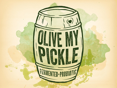 Olive My Pickle Logo branding illustration logo olive pickle