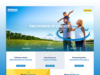 Brightway Insurance Home Page brightway design home homepage insurance page web web design website