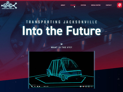 JTA U2C Microsite futuristic web design
