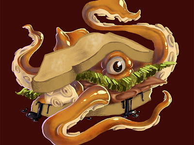 Squid Concept for Lords of Sapello brand illustration