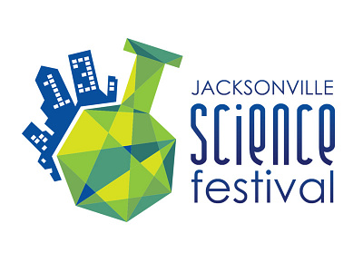 Jacksonville Science Festival Logo branding festival jacksonville logo