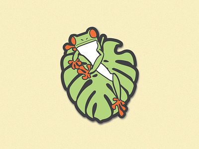 Tropical Frog Pin