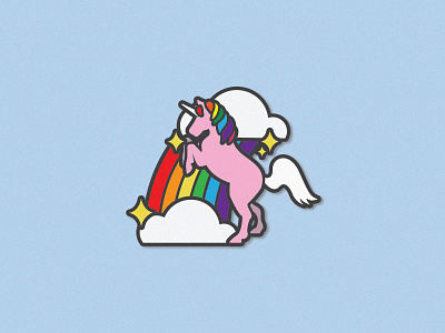 Unicorn Rainbow Pin branding colorful design icon illustration illustrator logo nature pride pride 2019 pride month vector