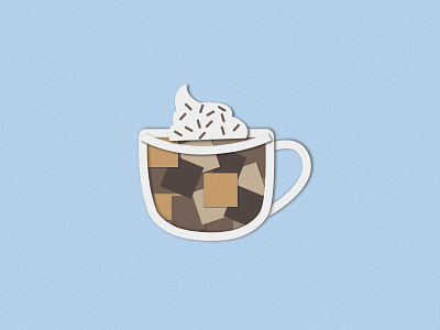 Hot Coco beverage branding craft design digital drink drinks food food and drink icon illustration illustrator logo paper paper craft papercraft pin sticker vector
