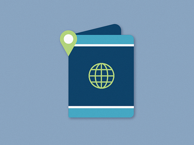 passport icon adobe branding colorful design flat icon illustration illustrator logo vector