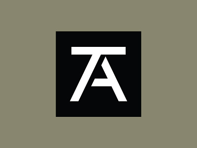T/A badge bold branding identity industrial logo monogram typography vintage