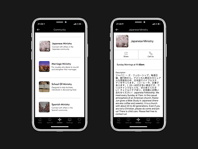 Calvary La Habra Mobile Design church design lists mobile ui