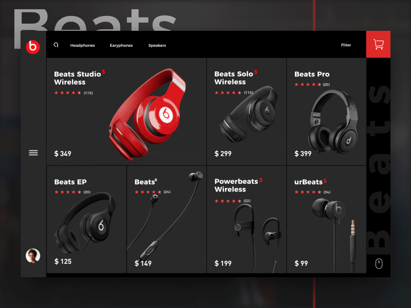 Beats Display - Animation 3d animation beats interface ui ux