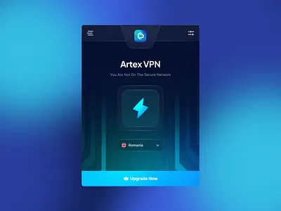 Artex VPN - Chrome Extention blue chrom plugin design chrome chrome extention chrome plugin clean concept dark dark chrome extention dark chrome plugin design plugin plugin design ui ux vpn