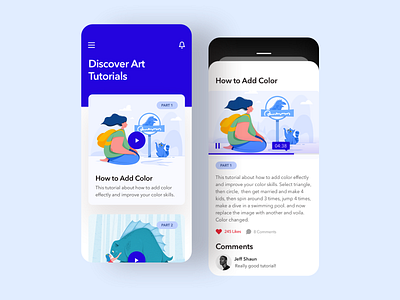 Illustration & Art Tutorial Mobile App