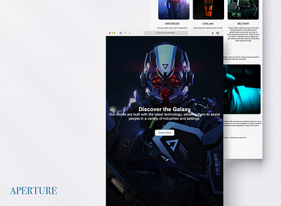 Aperture : Droid Store Website Mockup branding design html illustration landingpage logo ui ux webdesign website