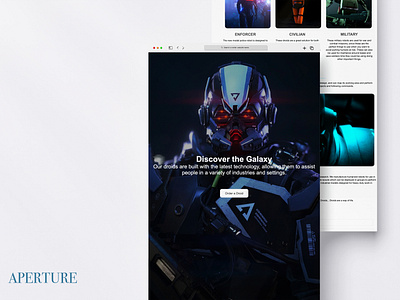 Aperture : Droid Store Website Mockup