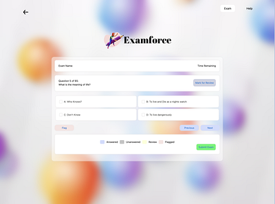 ExamForce : Website Design Test Component design html illustration landingpage ui ux webdesign website