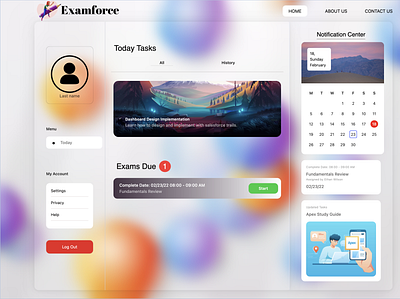 ExamForce : Website Design Dashboard Landing Page design html illustration landingpage ui ux webdesign website