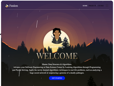 Fusion : Data Structures Website Landing Page