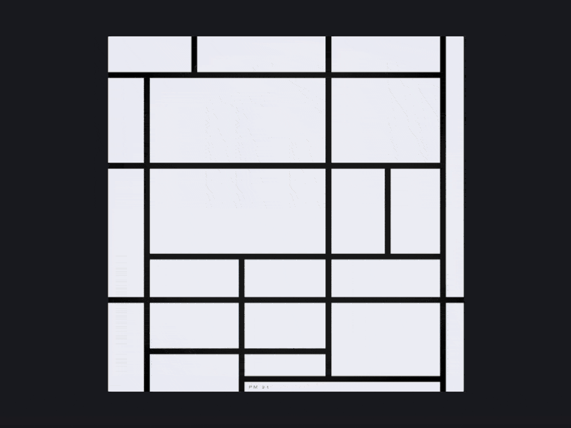 Piet Mondrian — Composition animation art gif interactive museum scroll webflow