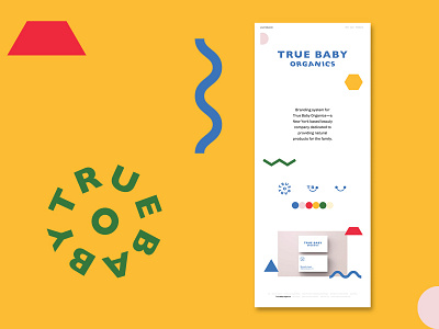 True Baby Organics baby beauty branding children design family health identity illustration typography