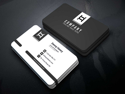 Black and white corporate business card business card business card design