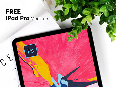 FREE iPad Pro Mockup artwork free freebie psd mockup design photoshop