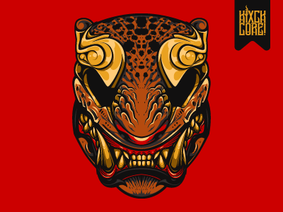 monster tiger mask kixckcore mask monster tiger vector