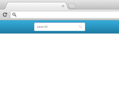Search on blue header search