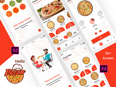 Pizza Holic fastfood food app graphics design hotel app illustrator design mobile app design photoshop design pizza pizza holic sketchapp ui design ux design xd design