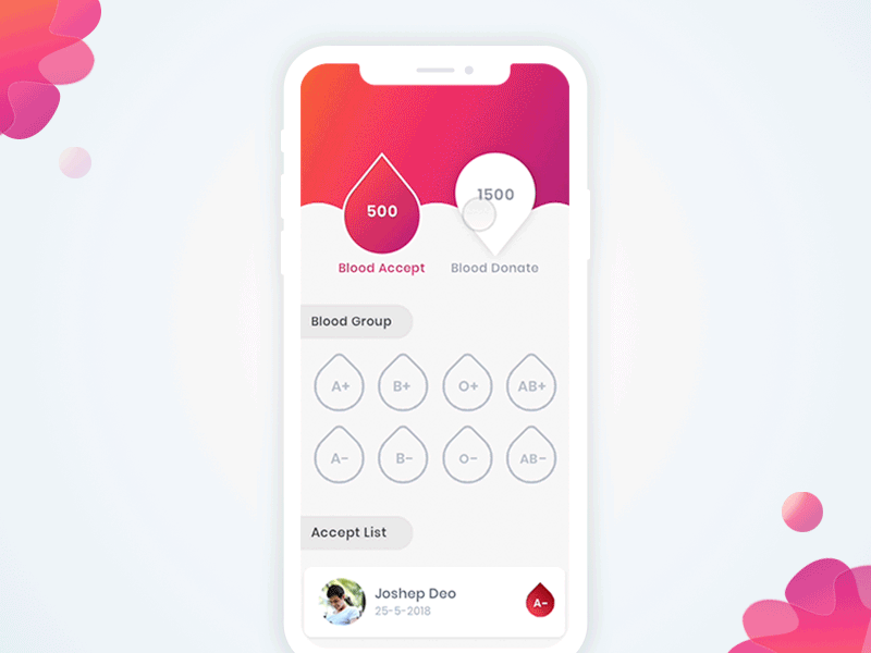 Blood Donation animation app appdesign design designinspiration flow illustrator inspiration sketch ui uidesign uiuxdesign userinterface ux wireframing