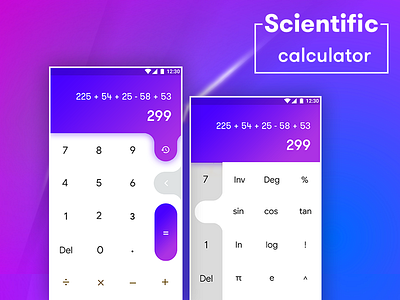 Scientific Calculator calculator calculator app photoshop scientific calculator ui design ux design xd design