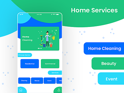 home service home services homepage mobile app online services app photoshop design ui design uxdesign xd design