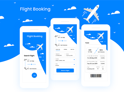 Flight Booking flight booking illustrator design mobile app design online booking photoshop design sketchapp ticket booking ui design ux design xd design