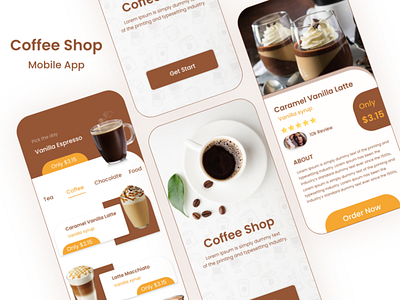 Coffee shop app coffee coffee shop graphics design illustrator design mobile app design photoshop design sketchapp ui design ui kits ux design xd design