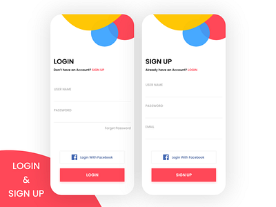 Login & signup app graphics design illustrator design login screen logo design mobile app design onboarding screen photoshop design registration sign in sign up sketchapp ui kits uidesign ux design xd design