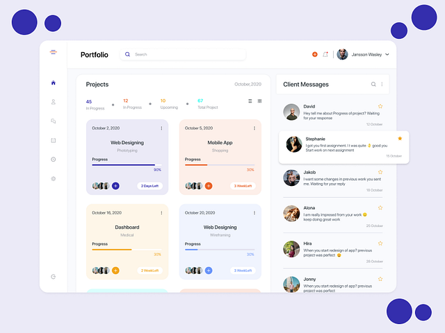 Project Management Dashboard by Dede Wahidin Pamungkas on Dribbble