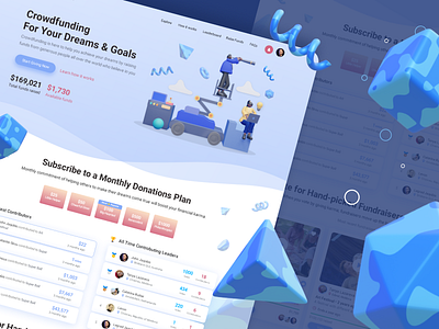 Landing page Design 3D