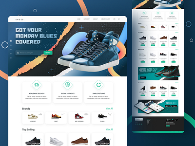 Shoe Store Design Landing Page