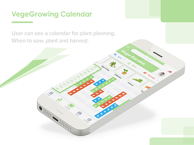 VegeGrowing Calendar design mobile