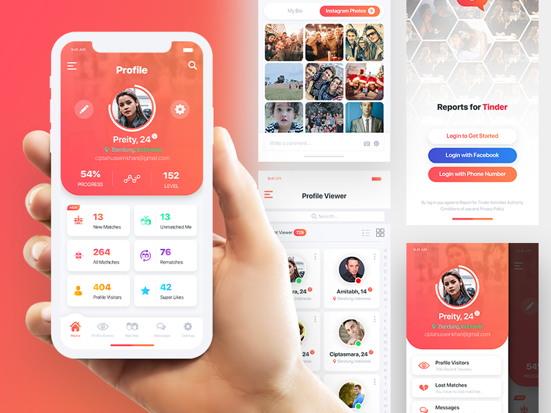 Dating Profile app by Ciptasmara on Dribbble