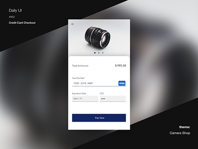 002 Credit Card Checkout adobexd daily 100 ui