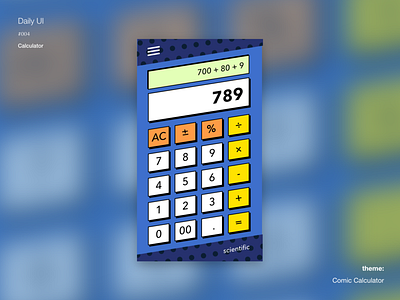 Daily UI #004 Calculator adobexd dailyui
